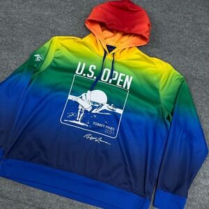 Polo Golf Ralph Lauren US Open 2021 Torrey Pines Hoodie Men 2XL Rainbow Fleece